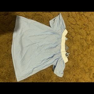 off the shoulder striped top